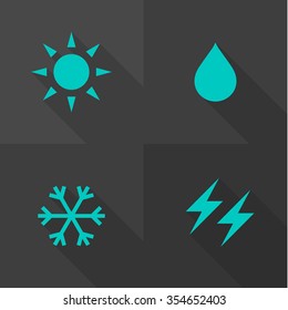 Vector Flat Icons - Weather
