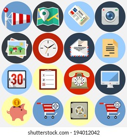vector flat icons for web and application