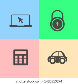 Vector flat icons for website