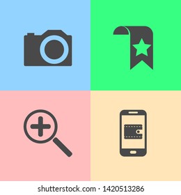 Vector flat icons for website