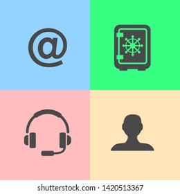 Vector flat icons for website