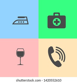 Vector flat icons for website