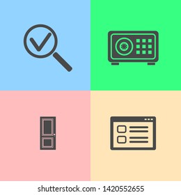 Vector flat icons for website