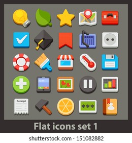 vector flat icon-set 1