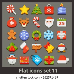 vector flat icon-set 11