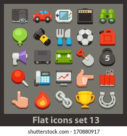 vector flat icon-set 13