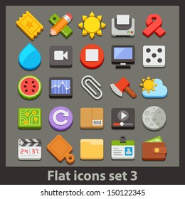 vector flat icon-set 3