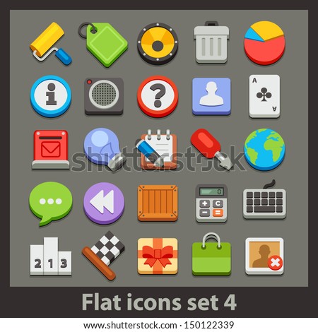 vector flat icon-set 4