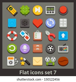 vector flat icon-set 7