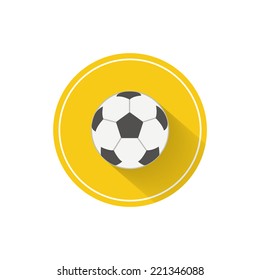 Vector Flat Icon.Soccerball