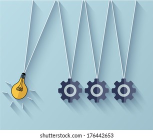 Vector flat idea business background. Eps 10