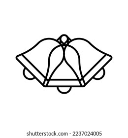 Vektorflache Illustration der Alarmglocken Symbol einzeln auf weißem Hintergrund. Glockensymbol für Benachrichtigung, Signal, Erinnerung, Ton, Anruf, Alarmzeichen.