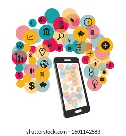 Vector flat illustration of App development