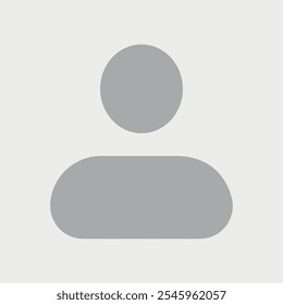 Vector flat illustration. Avatar, user profile, person icon, gender neutral silhouette, profile picture. Suitable for social media profiles, icons, screensavers and as a template. Business concept.