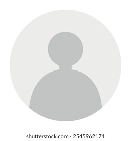 Vector flat illustration. Avatar, user profile, person icon, gender neutral silhouette, profile picture. Suitable for social media profiles, icons, screensavers and as a template. Business concept.