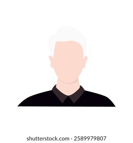 Vector flat illustration. Avatar, user profile, person icon, profile picture. Suitable for social media profiles, icons, splash screens and as a template.