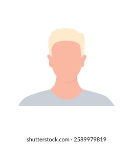 Vector flat illustration. Avatar, user profile, person icon, profile picture. Suitable for social media profiles, icons, splash screens and as a template.