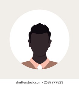 Vector flat illustration. Avatar, user profile, person icon, profile picture. Suitable for social media profiles, icons, splash screens and as a template.