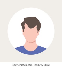 Vector flat illustration. Avatar, user profile, person icon, profile picture. Suitable for social media profiles, icons, splash screens and as a template.