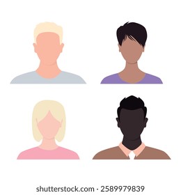 Vector flat illustration. Avatar, user profile, person icon, profile picture. Suitable for social media profiles, icons, splash screens and as a template.