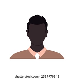 Vector flat illustration. Avatar, user profile, person icon, profile picture. Suitable for social media profiles, icons, splash screens and as a template.