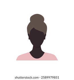 Vector flat illustration. Avatar, user profile, person icon, profile picture. Suitable for social media profiles, icons, splash screens and as a template.