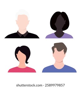 Vector flat illustration. Avatar, user profile, person icon, profile picture. Suitable for social media profiles, icons, splash screens and as a template.