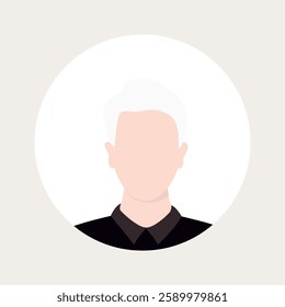 Vector flat illustration. Avatar, user profile, person icon, profile picture. Suitable for social media profiles, icons, splash screens and as a template.