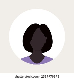 Vector flat illustration. Avatar, user profile, person icon, profile picture. Suitable for social media profiles, icons, splash screens and as a template.