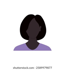 Vector flat illustration. Avatar, user profile, person icon, profile picture. Suitable for social media profiles, icons, splash screens and as a template.