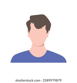 Vector flat illustration. Avatar, user profile, person icon, profile picture. Suitable for social media profiles, icons, splash screens and as a template.