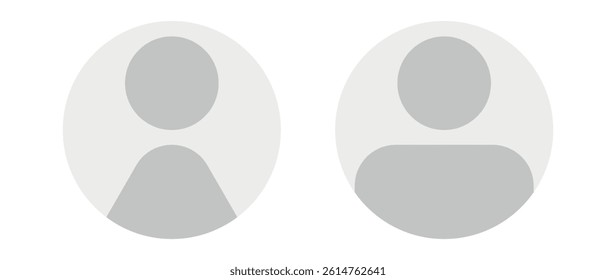 Vector flat illustration. Avatar, user profile, face icon, gender neutral silhouette, profile picture. Suitable for social media profiles, icons, splash screens and as a template.