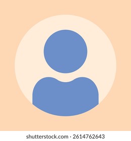 Vector flat illustration. Avatar, user profile, face icon, gender neutral silhouette, profile picture. Suitable for social media profiles, icons, splash screens and as a template.