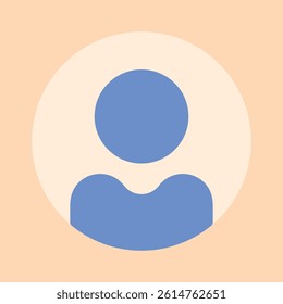 Vector flat illustration. Avatar, user profile, face icon, gender neutral silhouette, profile picture. Suitable for social media profiles, icons, splash screens and as a template.