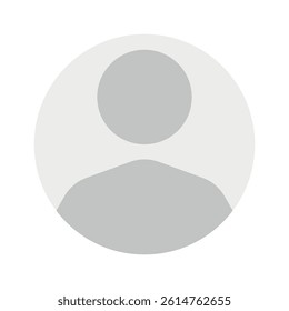 Vector flat illustration. Avatar, user profile, face icon, gender neutral silhouette, profile picture. Suitable for social media profiles, icons, splash screens and as a template.