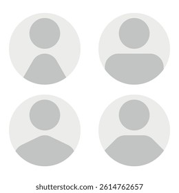 Vector flat illustration. Avatar, user profile, face icon, gender neutral silhouette, profile picture. Suitable for social media profiles, icons, splash screens and as a template.