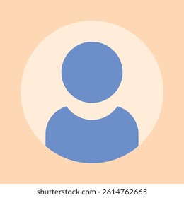 Vector flat illustration. Avatar, user profile, face icon, gender neutral silhouette, profile picture. Suitable for social media profiles, icons, splash screens and as a template.