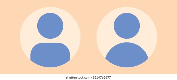 Vector flat illustration. Avatar, user profile, face icon, gender neutral silhouette, profile picture. Suitable for social media profiles, icons, splash screens and as a template.