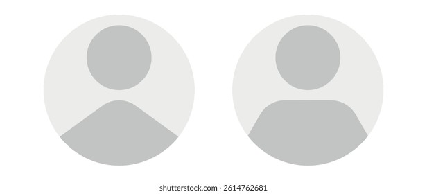 Vector flat illustration. Avatar, user profile, face icon, gender neutral silhouette, profile picture. Suitable for social media profiles, icons, splash screens and as a template.