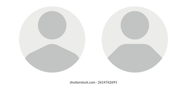 Vector flat illustration. Avatar, user profile, face icon, gender neutral silhouette, profile picture. Suitable for social media profiles, icons, splash screens and as a template.