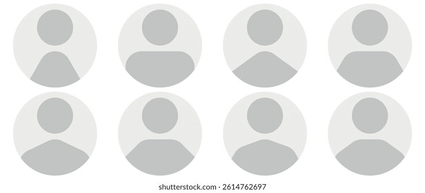 Vector flat illustration. Avatar, user profile, face icon, gender neutral silhouette, profile picture. Suitable for social media profiles, icons, splash screens and as a template.