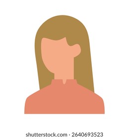 Vector flat illustration. Avatar, user profile, face icon, gender neutral silhouette, profile picture. Suitable for social media profiles, icons, splash screens and as a template.