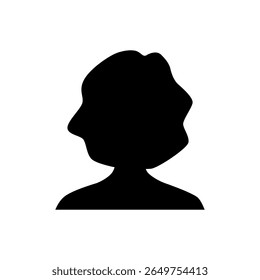 Vector flat illustration. Avatar, user profile, face icon, profile picture. Suitable for social media profiles, icons, splash screens and as a template.