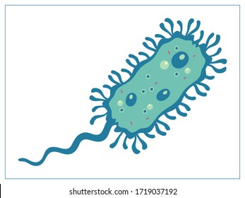 Vektorgrafik mit Bakterien, Viren, Zellen, Keimen oder epidemischem Bakterium. Stilvolle Zeichnung für Ihr Webdesign, Logo, App, UI. Einzige Stockillustration auf weißem Hintergrund.