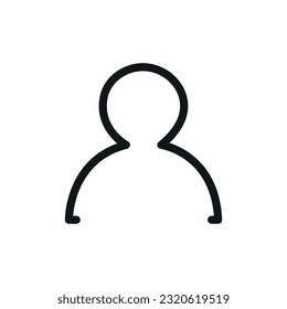 Ilustración plana vectorial en color negro. Avatar, perfil de usuario, icono de persona, silueta neutral de género, imagen de perfil. Adecuado para perfiles de medios sociales, iconos, salvapantallas y como plantilla.