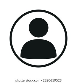 Ilustración plana vectorial en color negro. Avatar, perfil de usuario, icono de persona, silueta neutral de género, imagen de perfil. Adecuado para perfiles de medios sociales, iconos, salvapantallas y como plantilla.