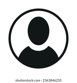 Vector flat illustration in black color. Avatar, user profile, person icon, gender neutral silhouette, profile picture. Suitable for social media profiles, icons, screensavers and as a template.