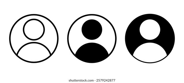 Vector flat illustration in black color. Avatar, user profile, person icon, gender neutral silhouette, profile picture. Suitable for social media profiles, icons, screensavers and as a template.