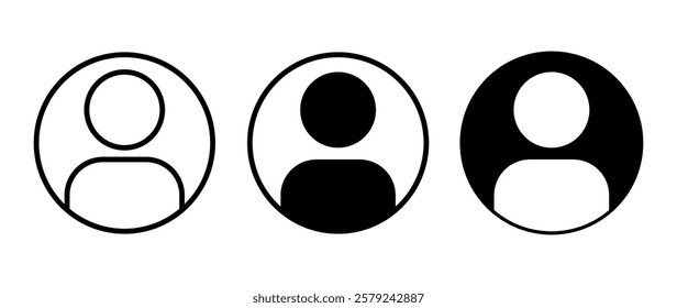 Vector flat illustration in black color. Avatar, user profile, person icon, gender neutral silhouette, profile picture. Suitable for social media profiles, icons, screensavers and as a template.