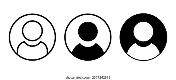 Vector flat illustration in black color. Avatar, user profile, person icon, gender neutral silhouette, profile picture. Suitable for social media profiles, icons, screensavers and as a template.